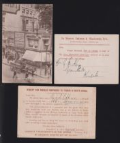 Tobacco advertising, Salmon & Gluckstein, a printed postcard showing tobacconist's shop at the