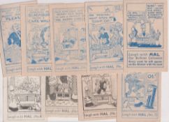 Trade issue, Littlewood's Football Pools, Laugh with Hal (comic drawings on blotter paper), 16