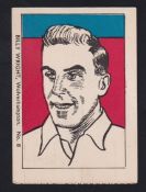 Trade card, M M Frame, Sports Stars, 'L size, Footballer no 8, Billy Wright, Wolverhampton, artist