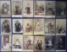 Photographs, Plymouth, an album containing 55+ cartes de visite, cabinet cards and postcards all