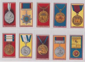 Cigarette cards, Smith's, Medals, (numbered Smith, multi-backed) (set, 50 cards) (some light