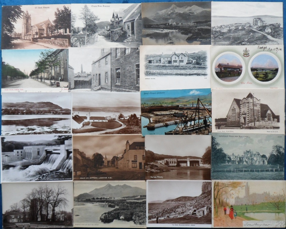 Postcards, Scotland, a collection of approx. 55 cards of Scotland, with RPs of Talla Bridge and - Image 2 of 2