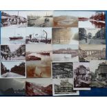 Postcards, Kent, a Folkestone selection of 20 cards with 18 RPs, includes Castle Hill Avenue, S.S