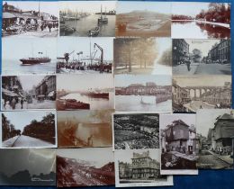 Postcards, Kent, a Folkestone selection of 20 cards with 18 RPs, includes Castle Hill Avenue, S.S