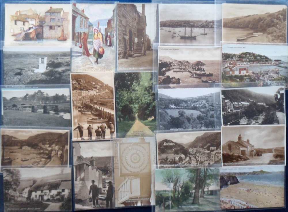 Postcards, Devon and Cornwall, 52 cards RPs, printed and artist drawn to include Railwaymans - Image 2 of 2
