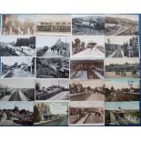 Postcards, a good mixed age collection of approx. 54 cards of Devon and Cornwall Railway Stations.