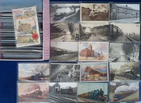 Postcards, Rail, a selection of approx. 300 mixed age cards to include Paddington station (3