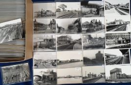 Transportation, Rail Photographs, a selection of approx. 350 b/w, mixed age, postcard sized