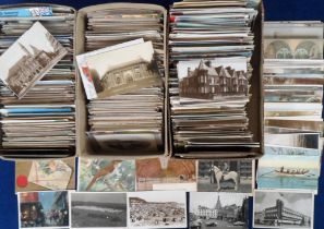 Postcards, a collection of approx. 1500 mixed subject and mixed age cards RPs, printed and artist