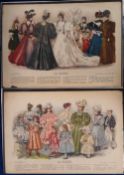 Ephemera, La Saison, a selection of coloured fashion plates dating from the 1890s and 1900 taken