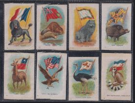 Tobacco silks, Anon (ITC, Canada), Animals with Flags (set of 55 silks) (some fraying, gen gd)