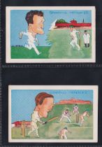 Trade cards, Clevedon Confectionery, Sporting Memories, 'X' size, two type cards, both cricketers