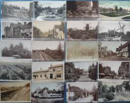 Postcards, Kent, a mixed collection of 34 cards, with many RPs inc. animal retirement home