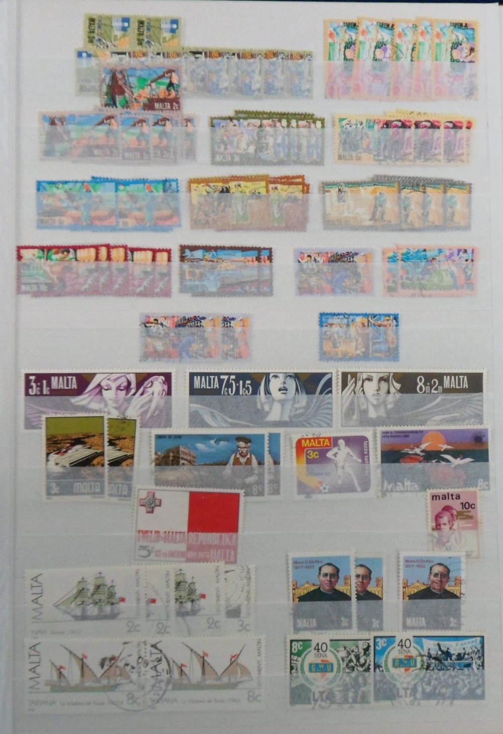 Stamps, Malta duplicated collection mint and used housed in a quality 64 side stockbook from a - Image 4 of 5