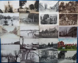 Postcards, Oxfordshire, a mainly village and street scene collection of approx. 39 cards, with RPs