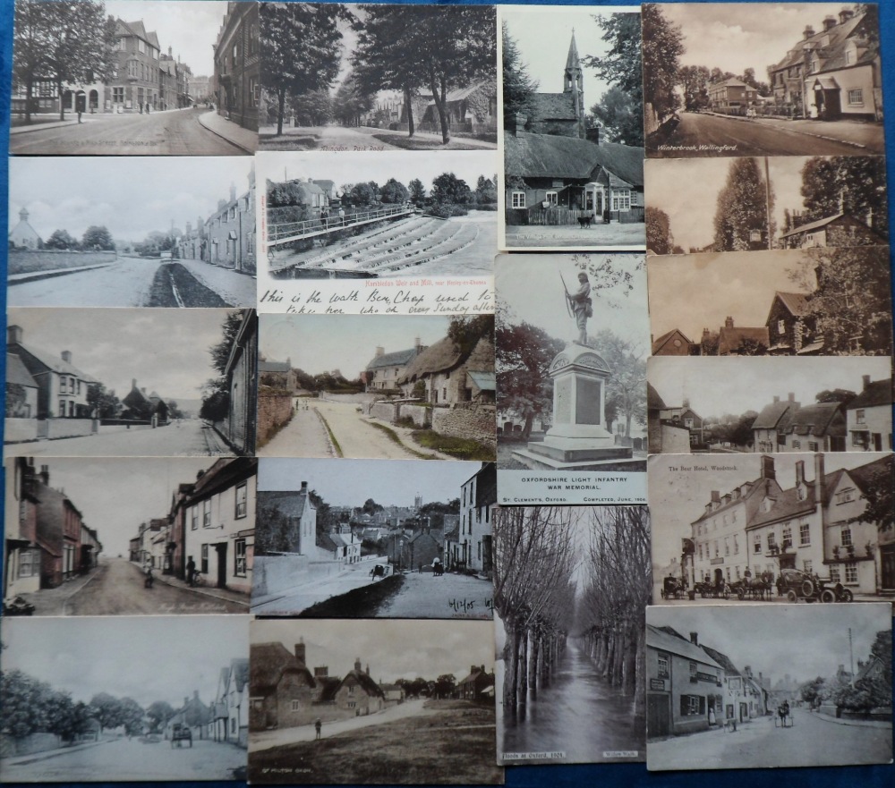 Postcards, Oxfordshire, a mainly village and street scene collection of approx. 39 cards, with RPs - Image 2 of 2