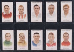 Cigarette cards, Football, Carreras, Footballers, 2 sets, both small and large caption versions.