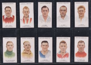 Cigarette cards, Football, Carreras, Footballers, 2 sets, both small and large caption versions.