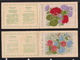 Tobacco silks, Kensitas Flowers Postcard sized (printed backs), 16 silks in original folders (gd)