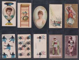 Cigarette cards, USA, 12 cards all issued by Kinney various series, Novelties (3), National