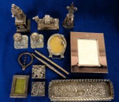 Collectables, Silver and other metal, a collection of items to include slim silver dressing table
