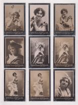 Cigarette cards, Ogden's Guinea Gold, Actresses, Base M, 'L' size, all with white frame lines on 3