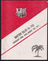 Rugby programme, Fiji v British Lions, 16 August, 1977 played at Buckhurst Park, Suva (gd) (1)