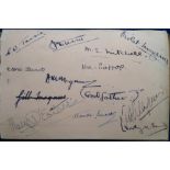 Entertainment, an Autograph Book containing a selection of signatures to include Maureen O'