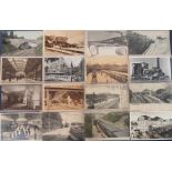 Postcards, Rail, a good selection of approx. 30 cards from Scandinavia, mostly stations at Borgholm,