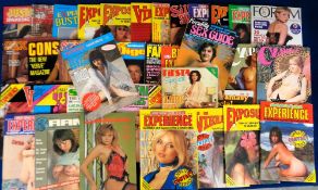 Glamour magazines, a collection of approx. 40 small format adult glamour magazine, 1980's onwards,