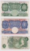 Bank Notes, 6 One Pound notes to comprise K.O. Peppiatt blue M94E, L.K. O'Brien B74L, J.B. Page