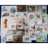 Ephemera, Greetings Cards, a selection of approx. 300 cards, Victorian to early 20thC. Die cut,