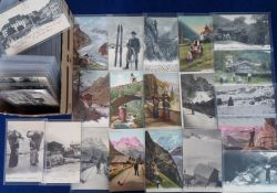 Postcards, Switzerland, a good collection of approx. 270 topographical cards of Switzerland,