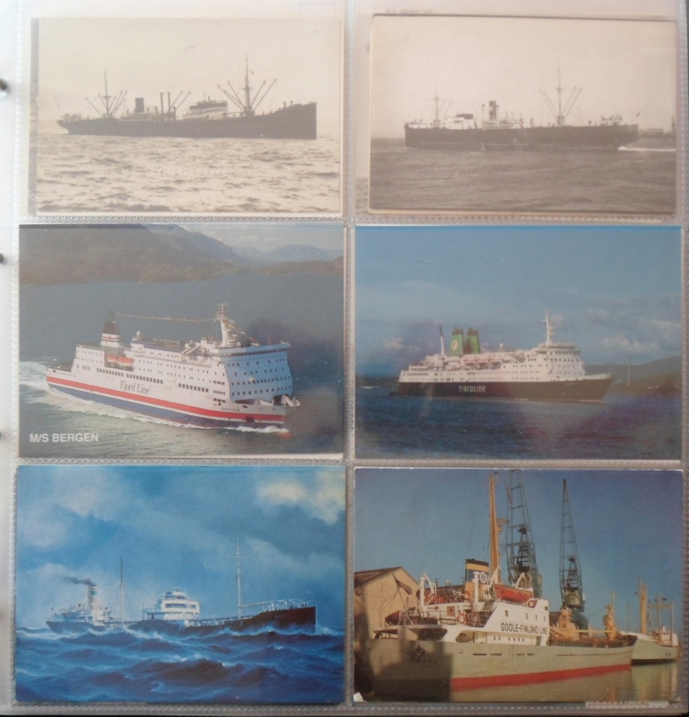 Postcards, Shipping, a large mixed age shipping collection of approx. 500 cards in modern album form - Image 2 of 4