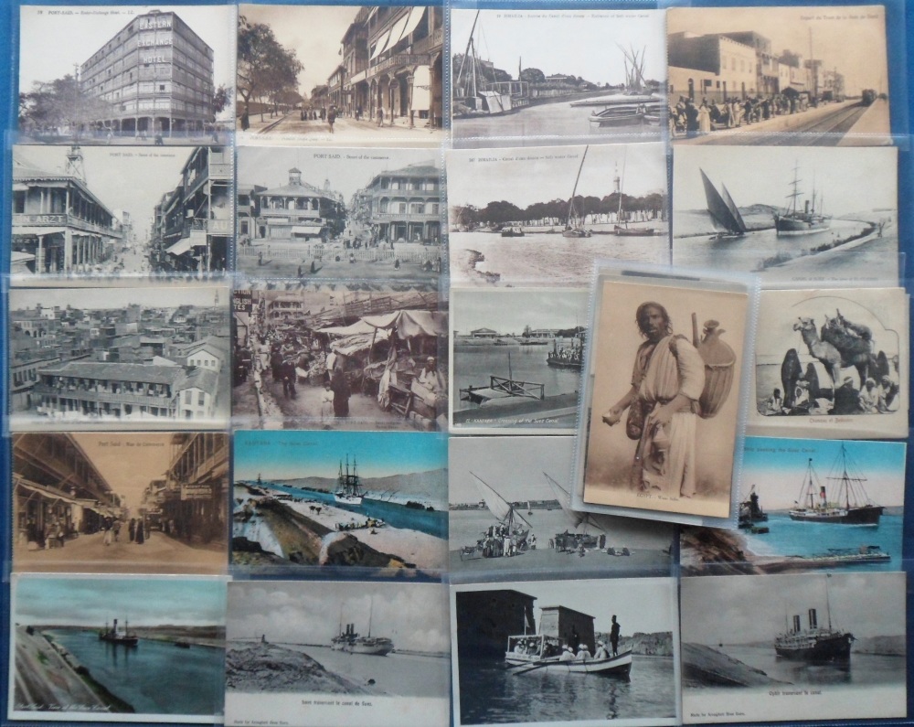 Postcards, Egypt, a good selection of 43 cards showing native families, camel treks, water seller, - Bild 2 aus 2