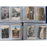 Postcards, Switzerland, a collection of 280+ early to 1950s cards in 2 modern albums showing