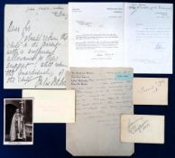 Autographs, inc. letters, cards etc., Henry Ainley 1915, Stephen Tallents, Julia Neilson, Dennis