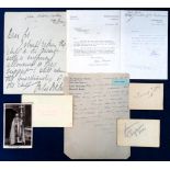 Autographs, inc. letters, cards etc., Henry Ainley 1915, Stephen Tallents, Julia Neilson, Dennis