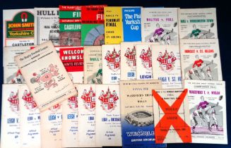 Rugby League programmes, selection, inc. finals, Huddersfield v Wakefield 1962, Wakefield v Wigan