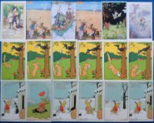 Postcards, an illustrated selection of approx. 41 cards of fairies, elves, pixies (5), Alice in