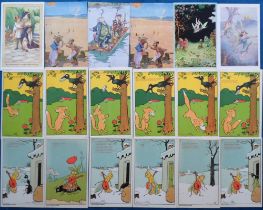 Postcards, an illustrated selection of approx. 41 cards of fairies, elves, pixies (5), Alice in