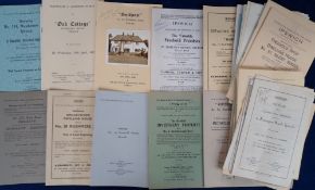 Deeds and Documents, Property Sale Particulars, Ipswich Suffolk, a collection of 69 small