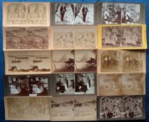 Photographs, Stereo, a collection of approx. 88 Victorian and early 1900's stereo cards, inc. social