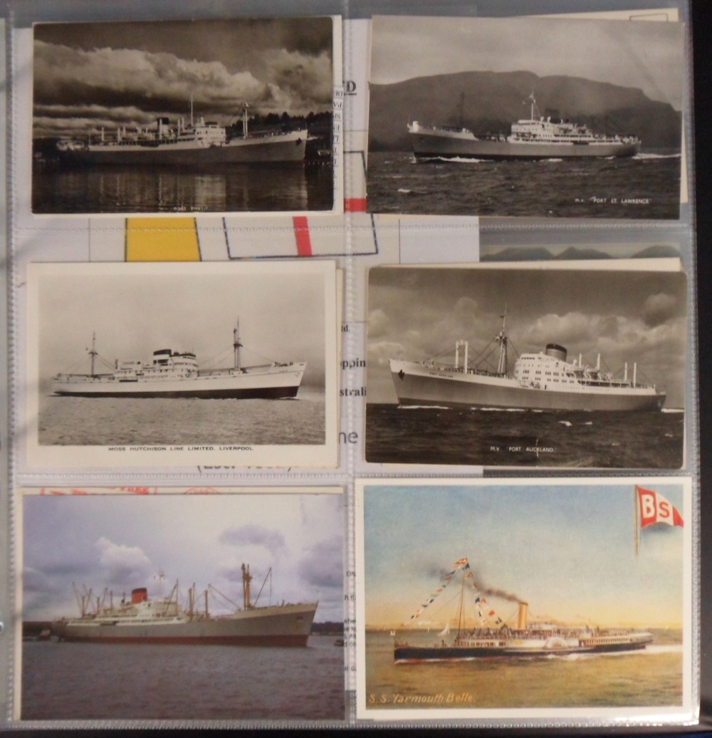 Postcards, Shipping, a good mixed age shipping collection of approx. 284 cards in modern album, with - Bild 4 aus 4