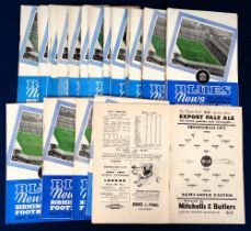 Football programmes, Birmingham City homes, 1956/7 - 1958/9, 56/7 (11) inc. v Inter Milan ICFC,