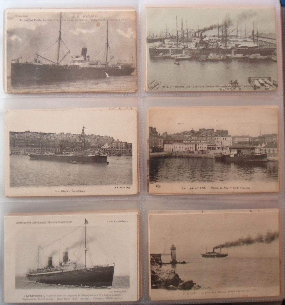 Postcards, Shipping, a large mixed age shipping collection of approx. 500 cards in modern album form