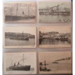 Postcards, Shipping, a large mixed age shipping collection of approx. 500 cards in modern album form