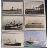 Postcards, Shipping, a good mixed age shipping collection of approx. 284 cards in modern album, with