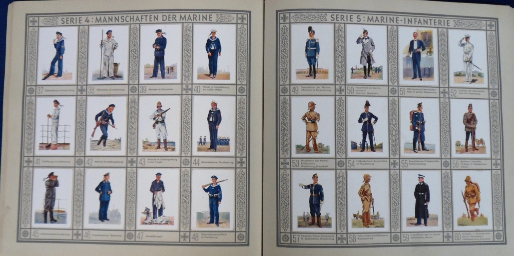 Trade cards, Germany, Military, Waldorf Astoria, Uniformen der Marine und Schutzthuppen, complete - Image 3 of 4