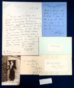 Autographs, Literature, a collection of 7 autographs to comprise Collie Knox on cream card 1951,